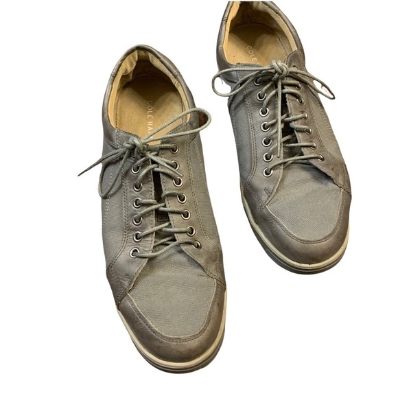 Cole Haan Men’s Lace Up Canvas & Leather Gray Lightweight Sneakers, Size 11 - Picture 2 of 11